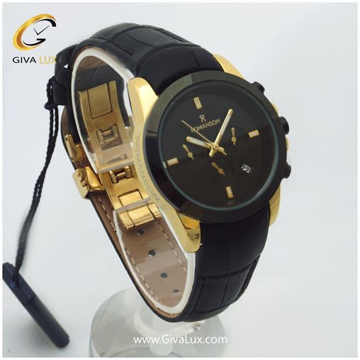 ساعت زنانه  رومانسون  طرح سه موتوره بند چرمی 